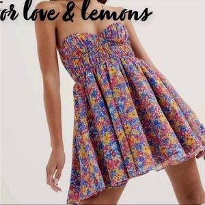 NWT for love & lemons sasha mini dress